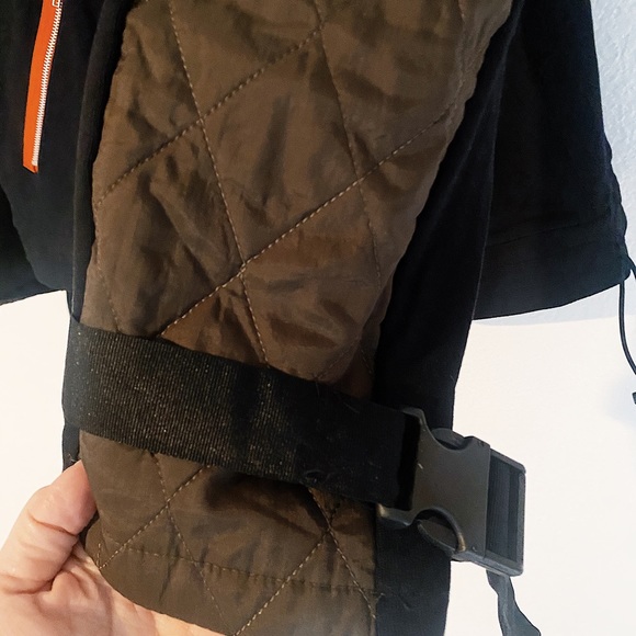 Zara utility jacket black green and orange women’s size medium - Picture 6 of 10